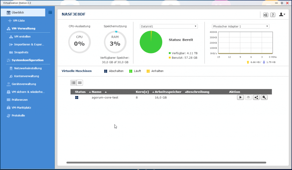 agorum core auf QNAS-NAS