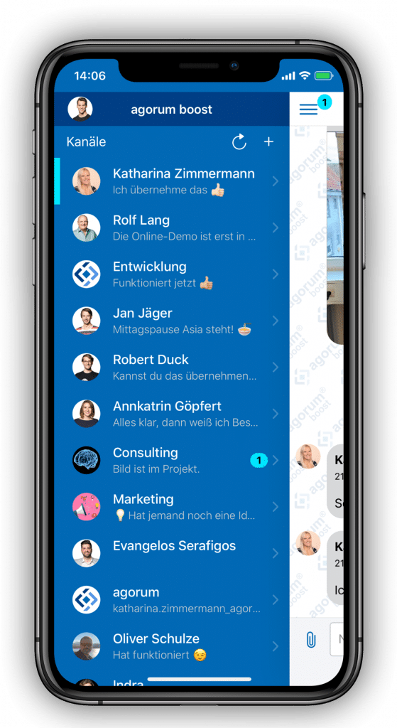 agorum boost messengerbasiertes Arbeiten mobiles Arbeiten