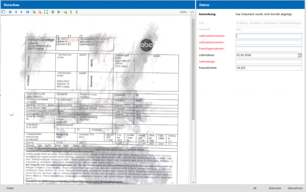 OCR-Engine DMS agorum core