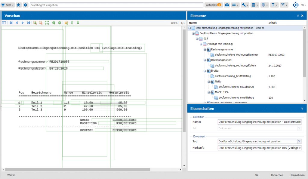 OCR-Engine DMS agorum core verify